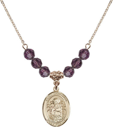 Saint Christina the Astonishing Birthstone Necklace | 3/4 inch