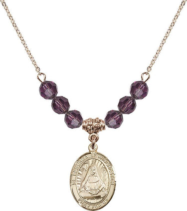 Saint Edburga of Winchester Birthstone Necklace | 3/4 inch