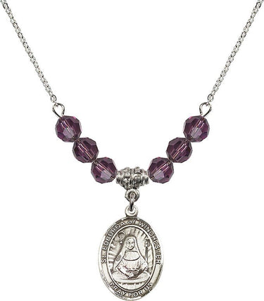 Saint Edburga of Winchester Birthstone Necklace | 3/4 inch