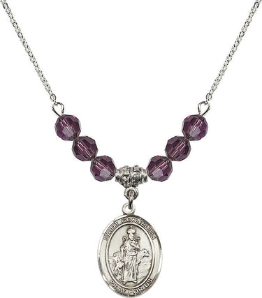 Saint Cornelius Birthstone Necklace | 3/4 inch | 6mm Beads