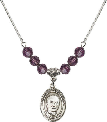 Saint Hannibal Birthstone Necklace | 3/4 inch | 6mm Beads