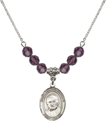 Saint Arnold Janssen Birthstone Necklace | 3/4 inch | 6mm Beads