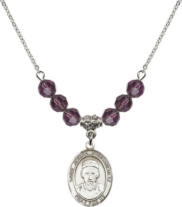 Saint Joseph Freinademetz Birthstone Necklace | 3/4 inch