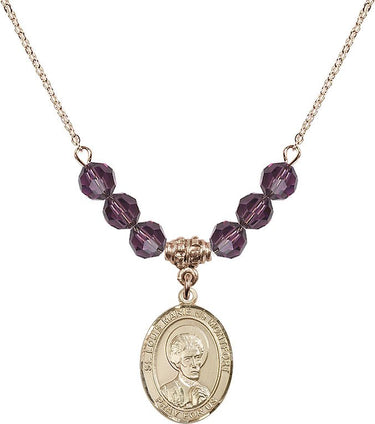 Saint Louis Marie de Montfort Birthstone Necklace | 3/4 inch