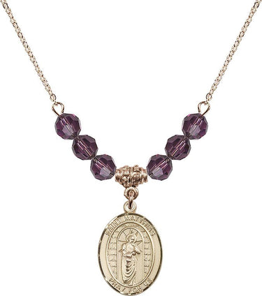 Saint Matthias the Apostle Birthstone Necklace | 3/4 inch