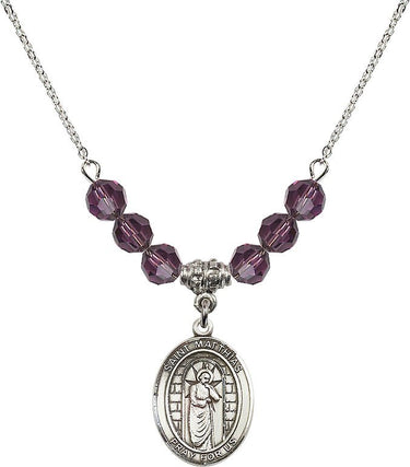Saint Matthias the Apostle Birthstone Necklace | 3/4 inch