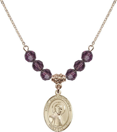 Saint Edmund Campion Birthstone Necklace | 3/4 inch | 6mm Beads