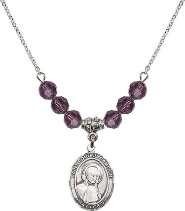 Saint Edmund Campion Birthstone Necklace | 3/4 inch | 6mm Beads