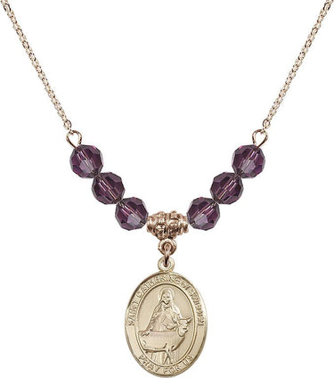 Saint Catherine of Sweden Birthstone Necklace | 3/4 inch