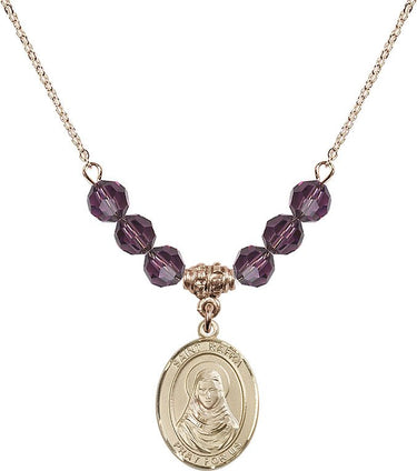 Saint Rafta Birthstone Necklace | 3/4 inch | 6mm Beads