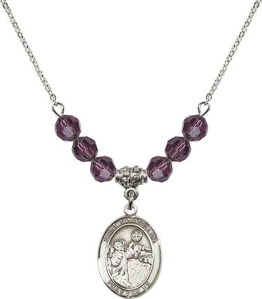 Saint Nimatullah Birthstone Necklace | 3/4 inch | 6mm Beads