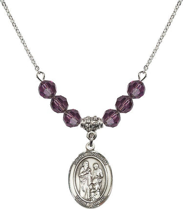 Saint Joachim Birthstone Necklace | 3/4 inch | 6mm Beads
