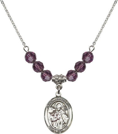 Collar de San Genaro con Piedra de Nacimiento | 1,9 cm | Cuentas de 6 mm