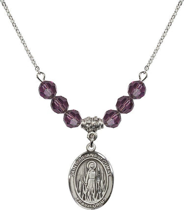 Collar de la piedra natal de Santa Juliana de Cumas | 19 mm | Cuentas de 6 mm