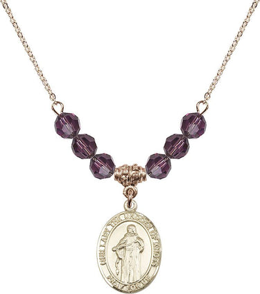 Our Lady the Undoer of Knots Birthstone Necklace | 3/4 inch