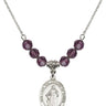 Our Lady the Undoer of Knots Birthstone Necklace | 3/4 inch  Amethyst Sterling Silver