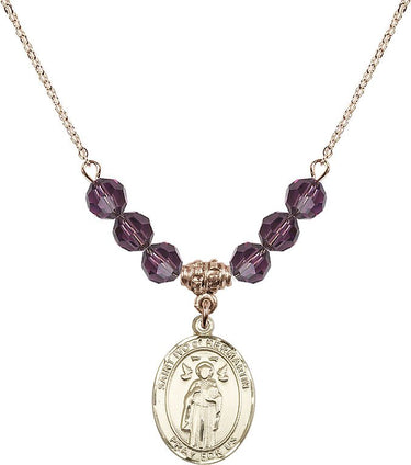 Saint Ivo of Kermartin Birthstone Necklace | 3/4 inch