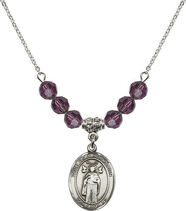 Saint Ivo of Kermartin Birthstone Necklace | 3/4 inch