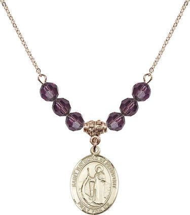Saint Raymond of Penafort Birthstone Necklace | 3/4 inch