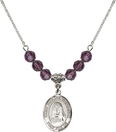 Saint Pauline Visintainer Birthstone Necklace | 3/4 inch
