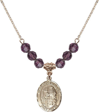 Saint Jacob of Nisibis Birthstone Necklace | 3/4 inch