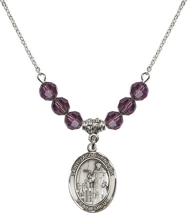 Saint Jacob of Nisibis Birthstone Necklace | 3/4 inch