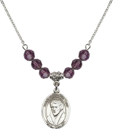 Saint Peter Canisius Birthstone Necklace | 3/4 inch | 6mm Beads
