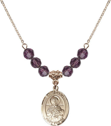 Saint Daria Birthstone Necklace | 3/4 inch | 6mm Beads