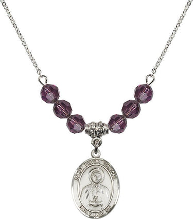 Saint Peter Chanel Birthstone Necklace | 3/4 inch | 6mm Beads
