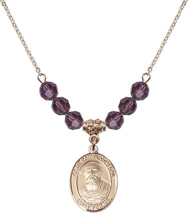 Saint Daniel Comboni Birthstone Necklace | 3/4 inch | 6mm Beads