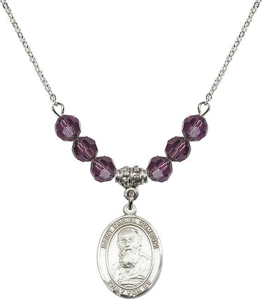 Saint Daniel Comboni Birthstone Necklace | 3/4 inch | 6mm Beads