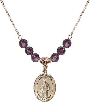 Saint Eligius of Noyon Birthstone Necklace | 3/4 inch | 6mm Beads