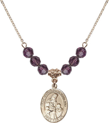Saint Margaret of Scotland Birthstone Necklace | 3/4 inch