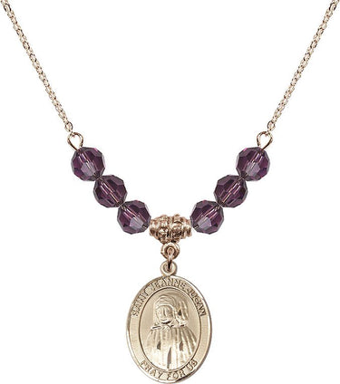 Saint Jeanne Jugan Birthstone Necklace | 3/4 inch | 6mm Beads