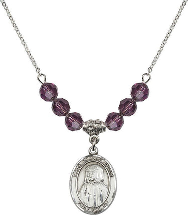 Saint Jeanne Jugan Birthstone Necklace | 3/4 inch | 6mm Beads