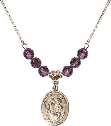 Saints Peter & Paul Birthstone Necklace | 3/4 inch | 6mm Beads