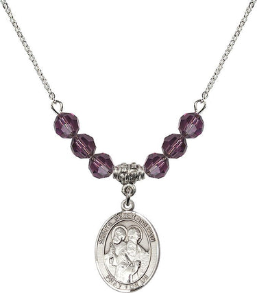 Saints Peter & Paul Birthstone Necklace | 3/4 inch | 6mm Beads