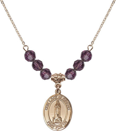 Our Lady of Kibeho Birthstone Necklace | 3/4 inch | 6mm Beads