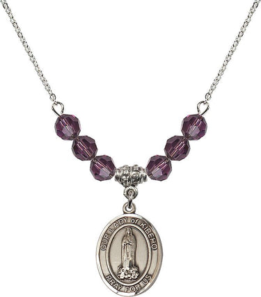 Our Lady of Kibeho Birthstone Necklace | 3/4 inch | 6mm Beads