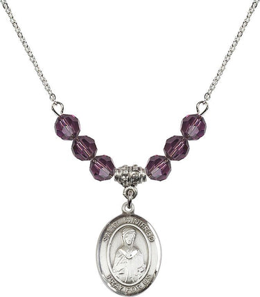 Saint Winifred of Wales Birthstone Necklace | 3/4 inch | 6mm Beads