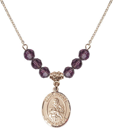 Saint Fidelis of Sigmaringen Birthstone Necklace | 3/4 inch | 6mm Beads