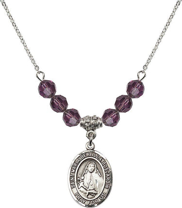 Saint Maria Bertilla Boscardin Birthstone Necklace | 3/4 inch | 6mm Beads