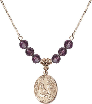 Saint Mary Magdalene of Canossa Birthstone Necklace | 3/4 inch | 6mm Beads