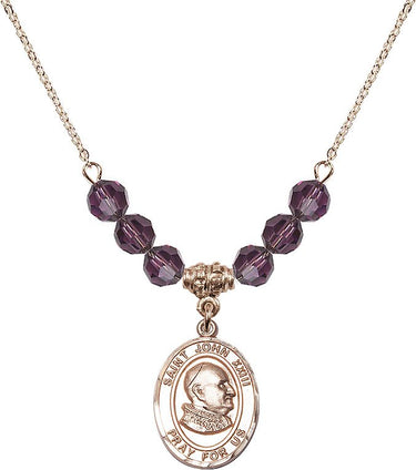 St. Pope John XXIII Birthstone Necklace | 3/4 inch | 6mm Beads