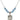 Miraculous Medal Birthstone Necklace | 5/8 inch | 6mm Beads  Aqua Sterling Silver