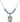 Miraculous Medal Birthstone Necklace | 5/8 inch | 6mm Beads  Aqua Sterling Silver