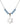 Star of David Birthstone Necklace | 7/8 inch | 6mm Beads  Aqua Sterling Silver