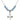 Cross Birthstone Necklace | 1 1/8 inch | 6mm Beads  Aqua Sterling Silver