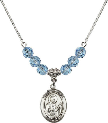 Saint Camillus of Lellis Birthstone Necklace | 3/4 inch