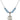Saint Daniel Birthstone Necklace | 3/4 inch | 6mm Beads  Aqua Sterling Silver